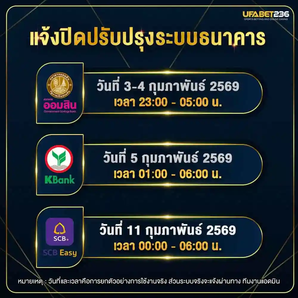 ระบบธนาคาร-ปิดปรับปรุง